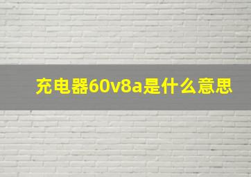 充电器60v8a是什么意思