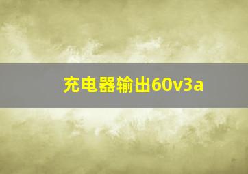 充电器输出60v3a