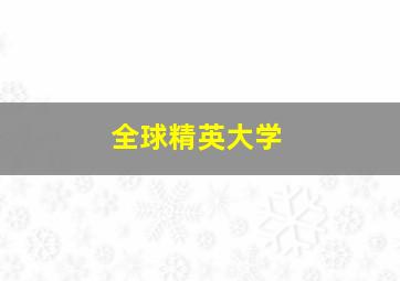 全球精英大学