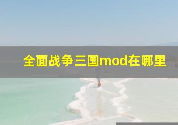 全面战争三国mod在哪里