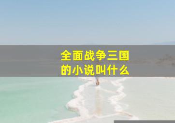 全面战争三国的小说叫什么