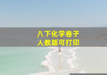 八下化学卷子人教版可打印