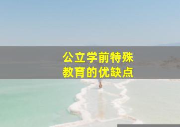 公立学前特殊教育的优缺点