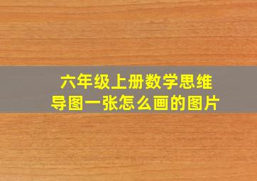 六年级上册数学思维导图一张怎么画的图片