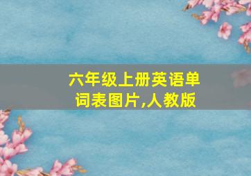 六年级上册英语单词表图片,人教版