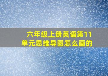 六年级上册英语第11单元思维导图怎么画的