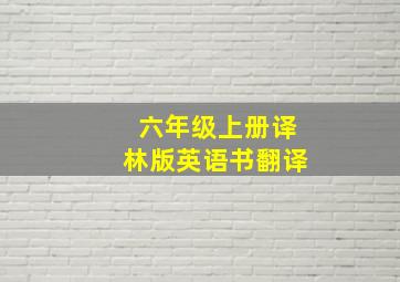 六年级上册译林版英语书翻译