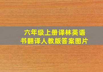 六年级上册译林英语书翻译人教版答案图片