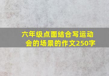 六年级点面结合写运动会的场景的作文250字