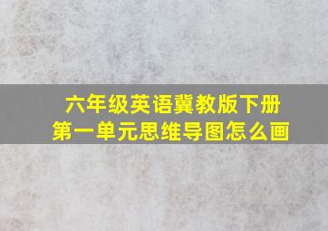 六年级英语冀教版下册第一单元思维导图怎么画