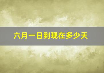 六月一日到现在多少天