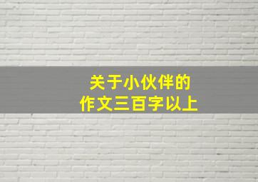 关于小伙伴的作文三百字以上