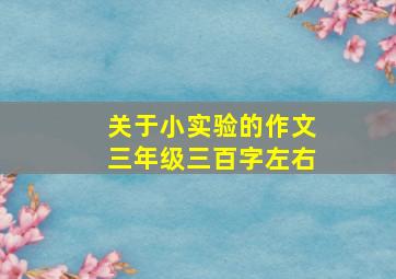 关于小实验的作文三年级三百字左右