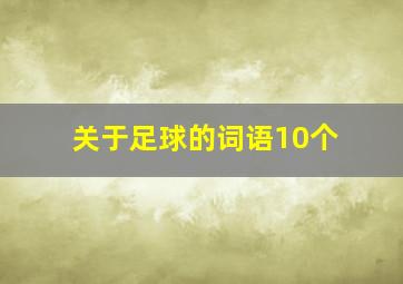 关于足球的词语10个