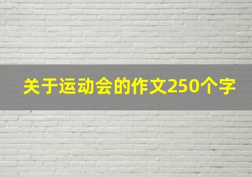 关于运动会的作文250个字