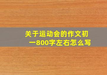 关于运动会的作文初一800字左右怎么写