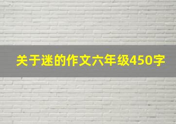 关于迷的作文六年级450字