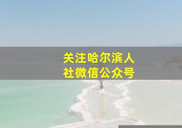 关注哈尔滨人社微信公众号