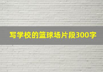 写学校的篮球场片段300字