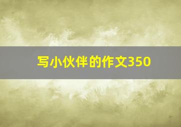 写小伙伴的作文350