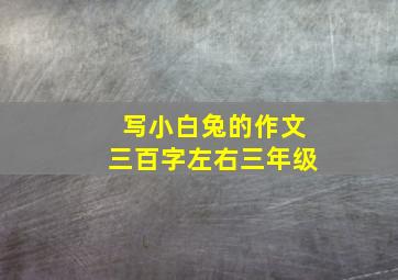 写小白兔的作文三百字左右三年级