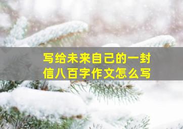 写给未来自己的一封信八百字作文怎么写