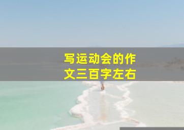 写运动会的作文三百字左右