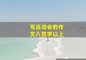 写运动会的作文八百字以上