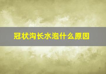 冠状沟长水泡什么原因