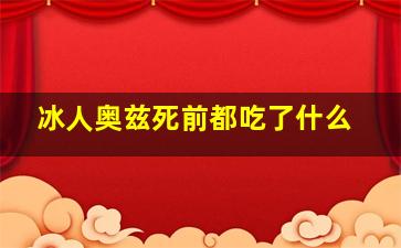 冰人奥兹死前都吃了什么