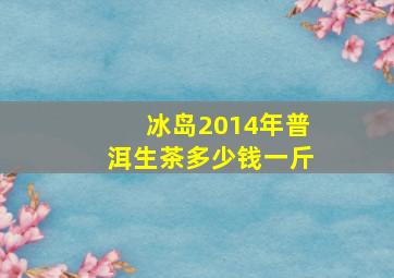 冰岛2014年普洱生茶多少钱一斤