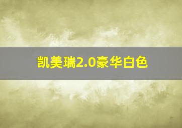 凯美瑞2.0豪华白色