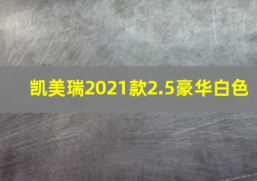 凯美瑞2021款2.5豪华白色