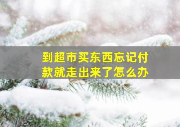 到超市买东西忘记付款就走出来了怎么办