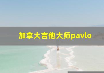 加拿大吉他大师pavlo