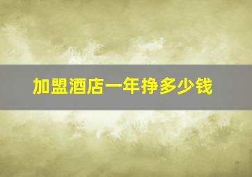 加盟酒店一年挣多少钱