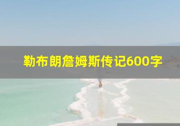 勒布朗詹姆斯传记600字