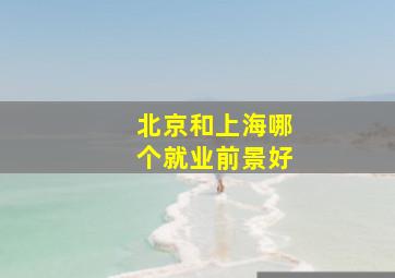 北京和上海哪个就业前景好