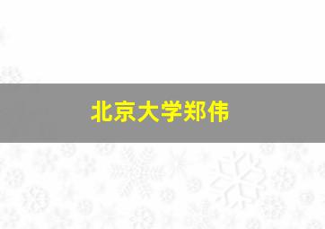 北京大学郑伟