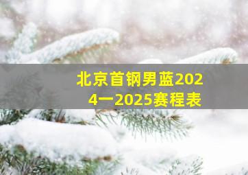 北京首钢男蓝2024一2025赛程表