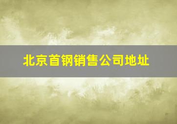 北京首钢销售公司地址