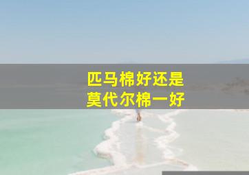 匹马棉好还是莫代尔棉一好