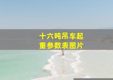 十六吨吊车起重参数表图片