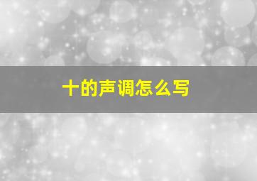 十的声调怎么写