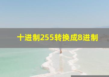 十进制255转换成8进制