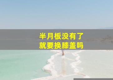 半月板没有了就要换膝盖吗