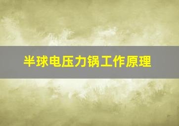 半球电压力锅工作原理