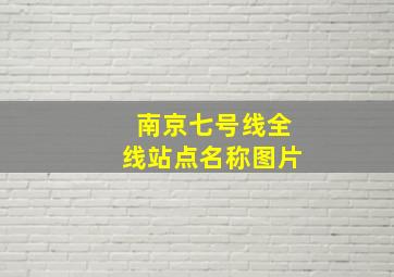 南京七号线全线站点名称图片