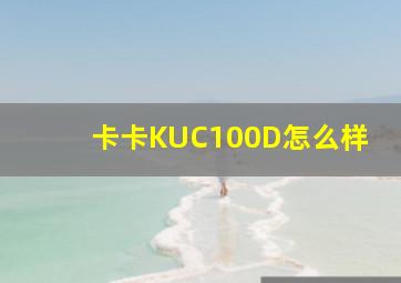 卡卡KUC100D怎么样