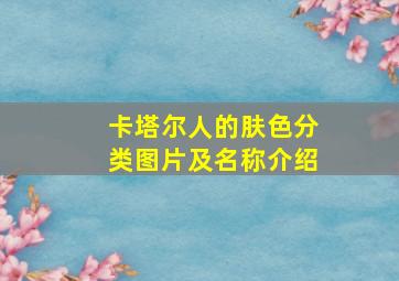 卡塔尔人的肤色分类图片及名称介绍